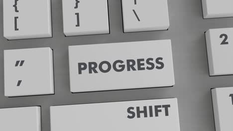 progress button pressing on keyboard