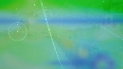 animación de redes de conexiones que giran sobre un fondo brillante