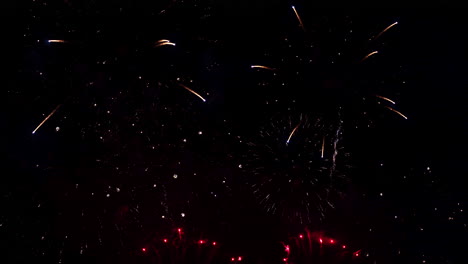 colorful firework display at night on sky background