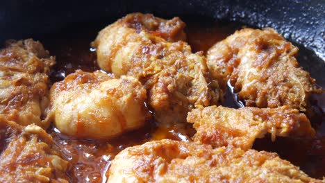 chicken curry in a pan