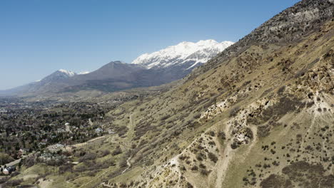 Rock-Canyon-in-the-Wasatch-Mountains-of-Utah,-Aerial