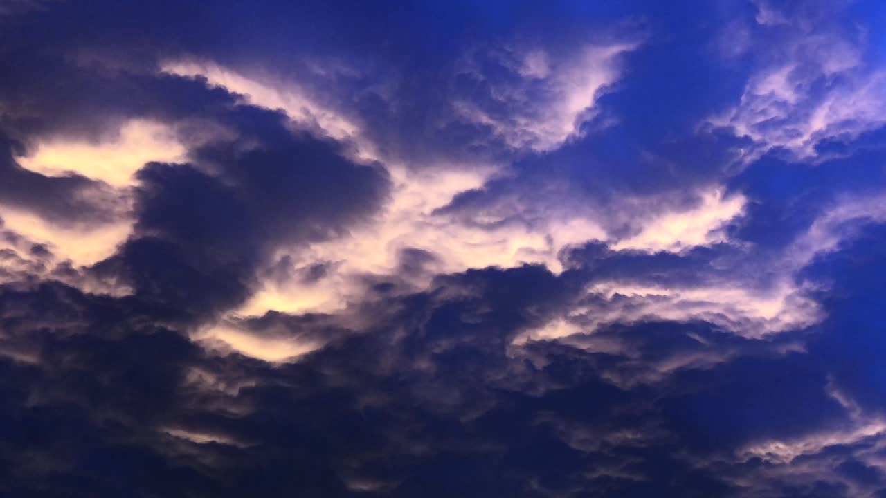 Sunset clouds with contrast and vibrant colours