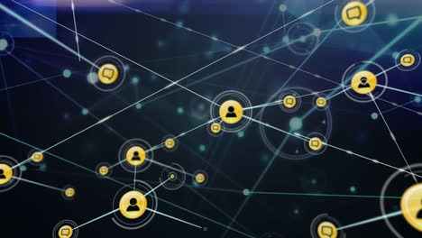 Animation-of-network-of-connections-with-icons-over-shapes