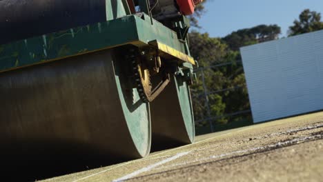 cricket roller used to prepare pitch on cricket ground