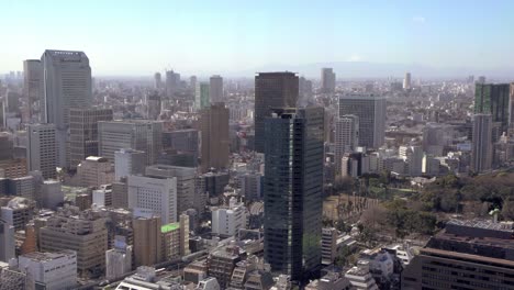 tokyo city skyline wide shot