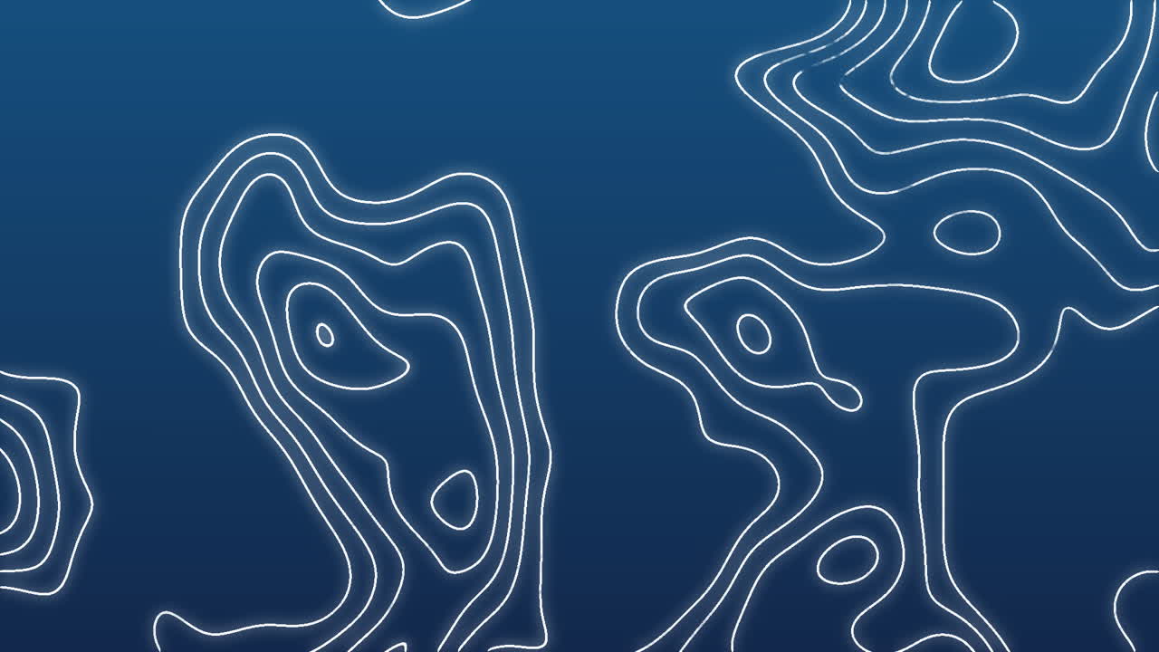 animación del mapa de la montaña azul y blanco