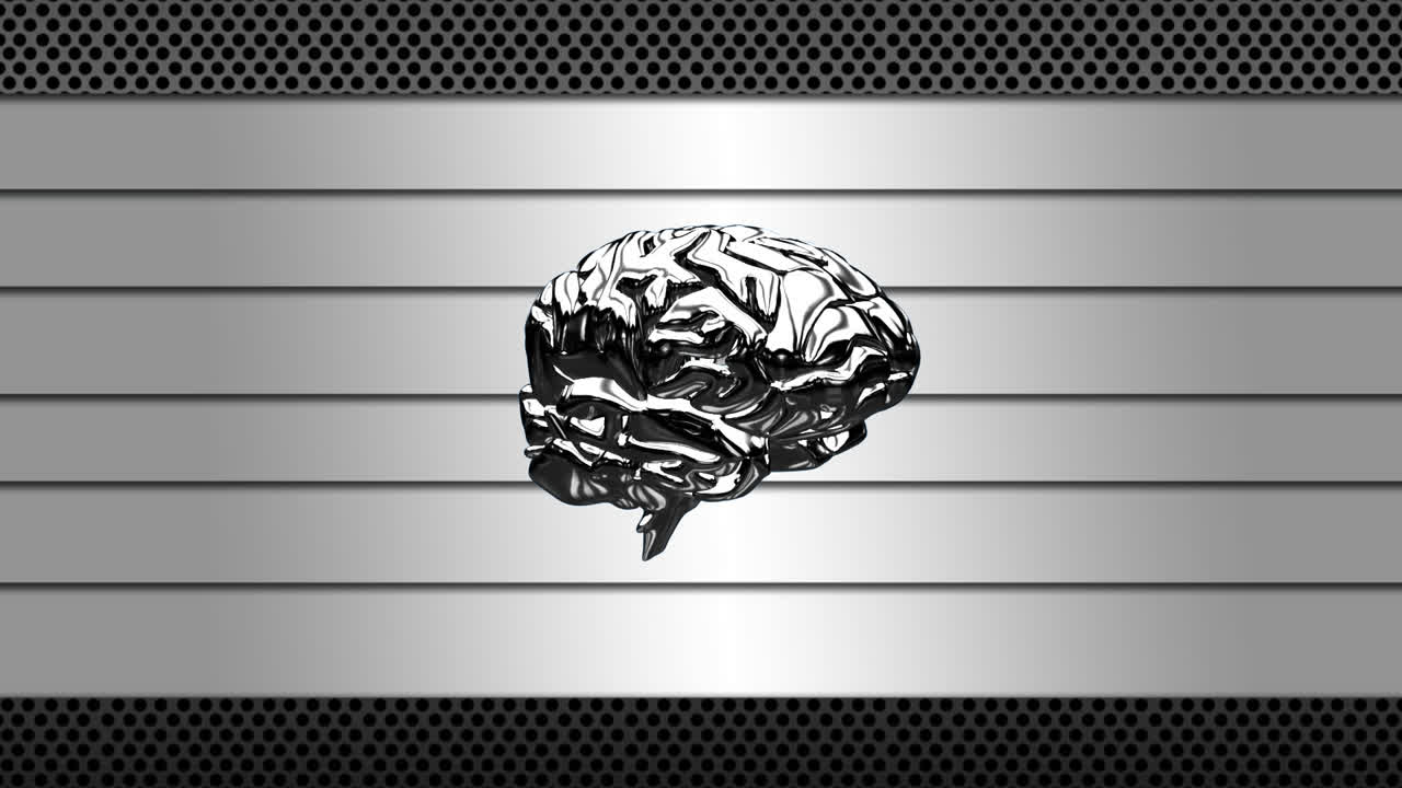 animación de un cerebro humano moviéndose en líneas horizontales