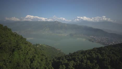 panoramic view of the kathmandu valley and mountains
