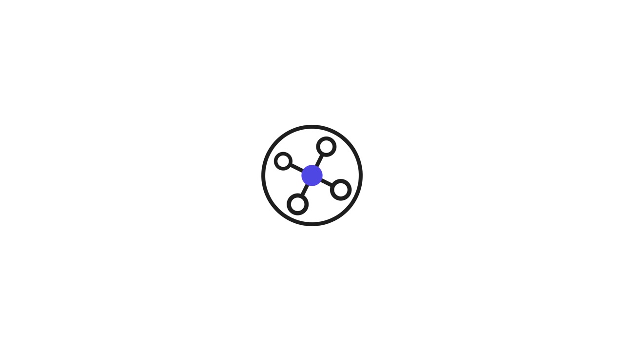 Icona animata minimalista di connessione di rete