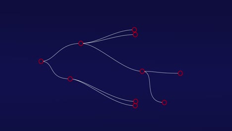 Animation of shapes on blue background