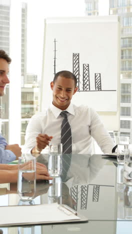 business people shaking hands at a meeting