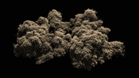 explosión de la nube de polvo