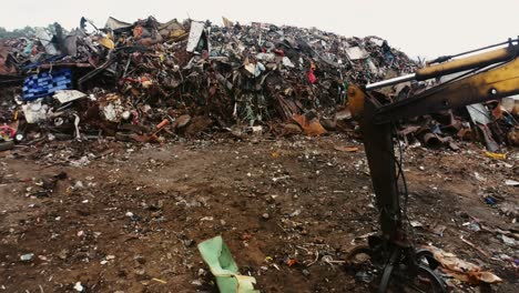 rusty metal pieces in the scrapyard 4k