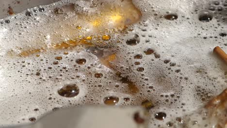 frying food in hot oil