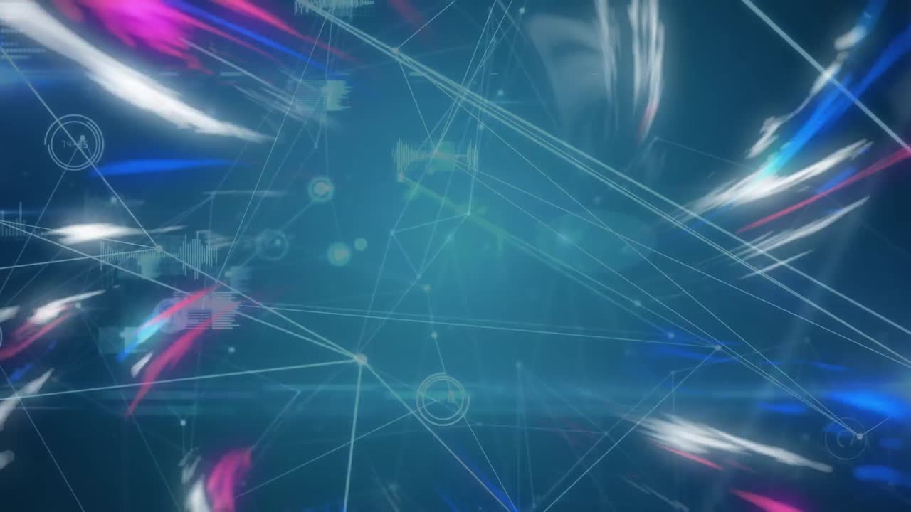 animación de la red de conexiones a través de la red