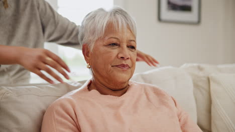 Happy,-hug-and-face-of-woman-with-senior-mother