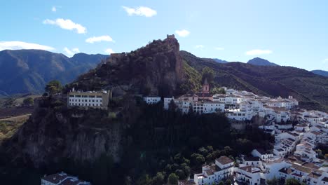 Zahara Village - Drone Pullout - Andalucia Spain