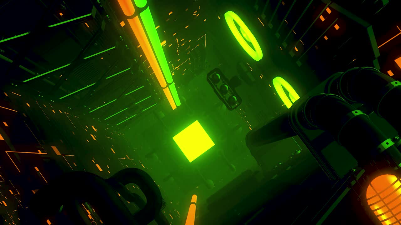 el túnel de neón futurista