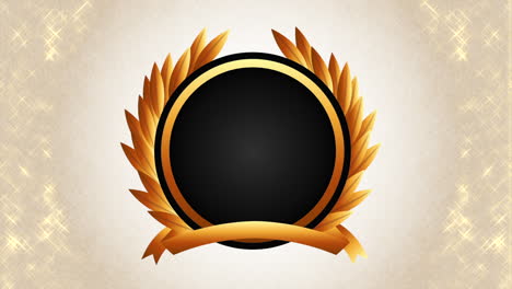 golden laurel wreath emblem