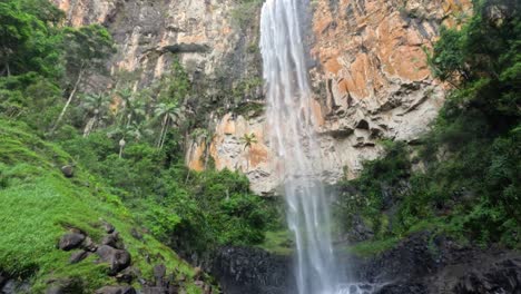 waterfall cascading down a rocky cliff