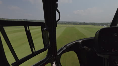 filming from inside a helicopter over london