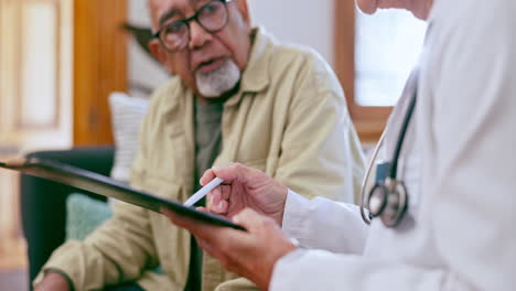 doctor, patient and consultation in elderly care