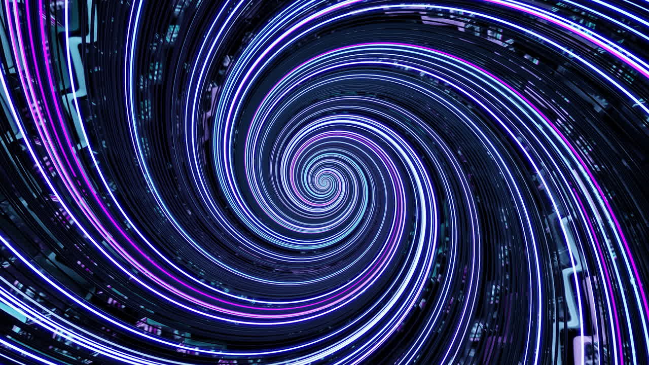 추상적인 네온 나선형