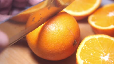 cutting oranges