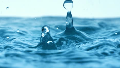 rain water drops falling in super slow motion.