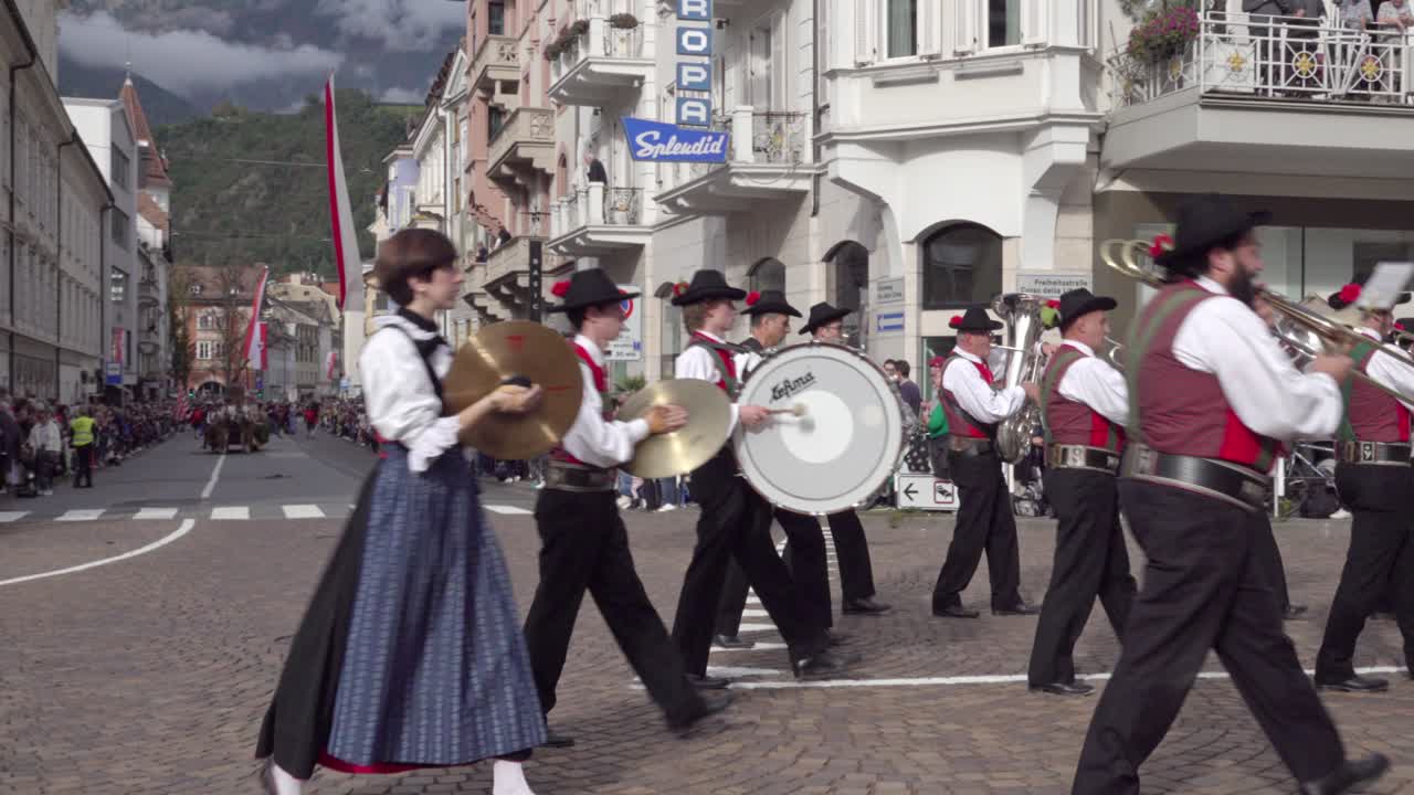 Brass band Bozen at the annual Grape Festival, Meran - Merano, South Tyrol, Italy (part 3 of 3)