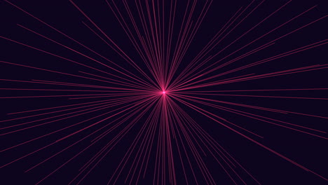 Motion neon lines with flash of star in dark space