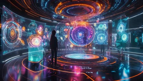 sala de conferencias de realidad virtual
