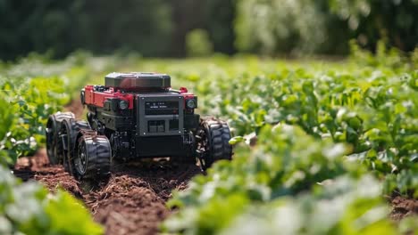 agricultural robot in a field