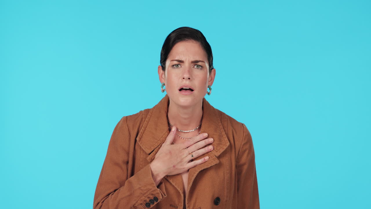 여자, 충격과 드라마 놀라운 뉴스와 함께