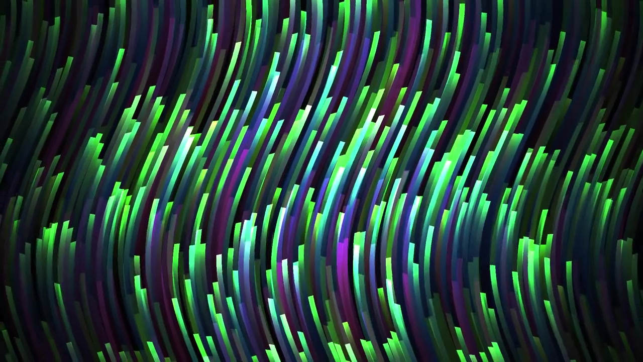 Abstract Digital Lines Flowing and Glowing in Vibrant Colors