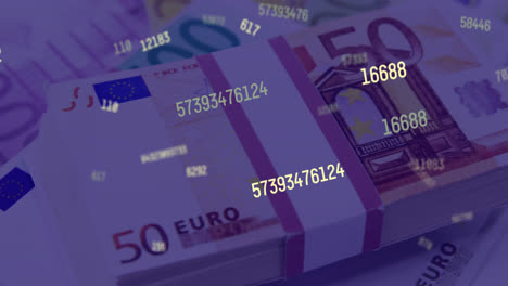 animation of falling numbers over euro