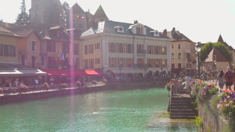 beautiful sunny day in annecy, france