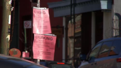 film production’s permit paper on street