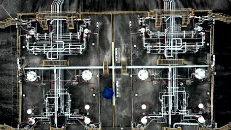 oil storage tank in the port in tsing yi, hong kong