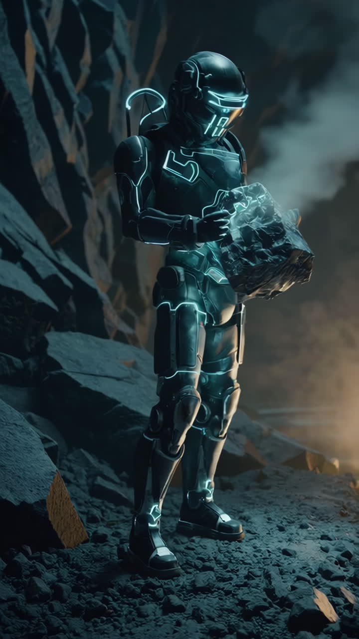 Robot Miner in a Cave