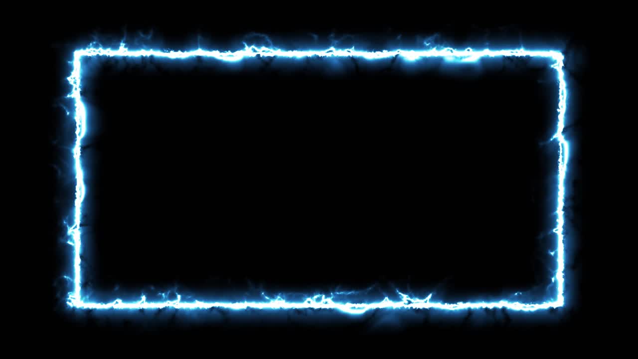 Electric Blue Rectangle Frame