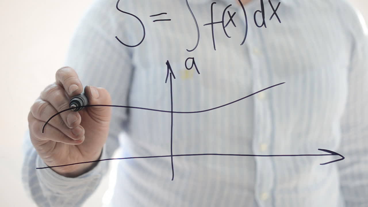 Mathematician. Geometrical entity of integral. We write with a marker