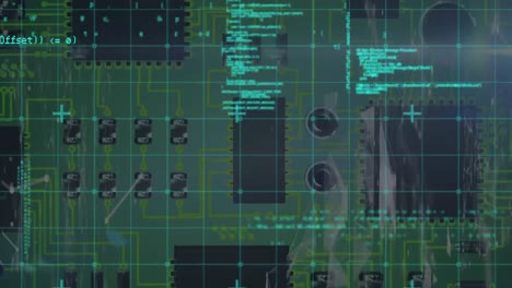 Animation-of-data-processing-over-computing-board