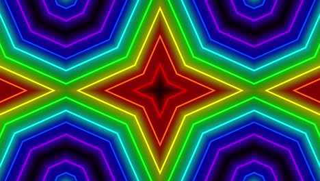 neon geometric pattern illumination animation motion graphics