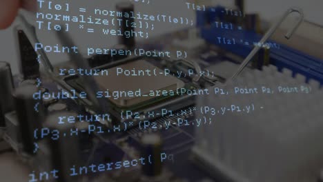 animación del procesamiento de datos sobre la reparación manual en el taller