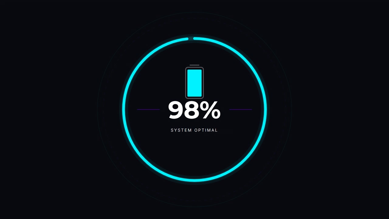 Digital Battery Charging Progress Bar Animation