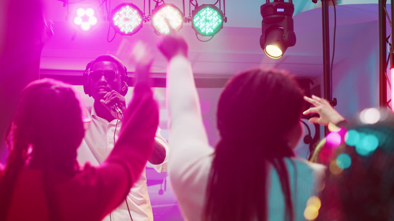 Exciting Concert with Singer and Crowd