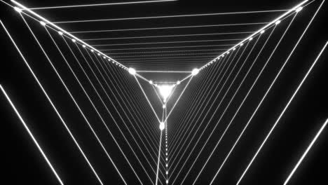 túnel de triángulo brillante abstracto