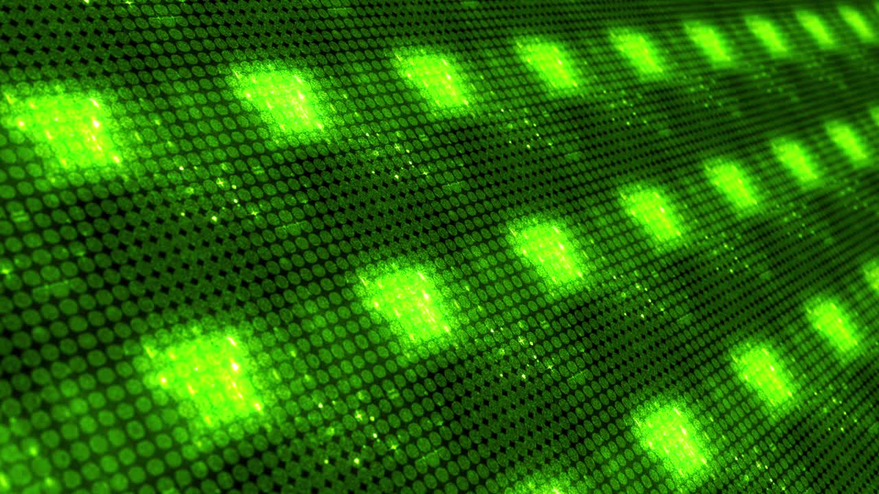 abstract digital futurista 10 a 0 cuenta atrás con patrón de cuadrícula de alta tecnología matriz patrón de azulejos de fondo. 4k 3d cuenta atrás de diez segundos números de neón verde, tecnología moderna título de introducción cyber abstracto.