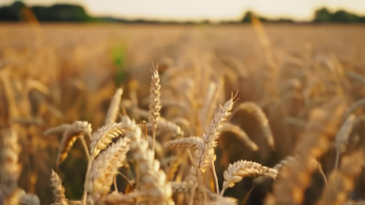 Golden Wheat Field in Glorious Sunlight: A Breathtaking View of Nature's Bounty Captured from Different Angles, Showcasing the Beauty and Abundance of Agriculture